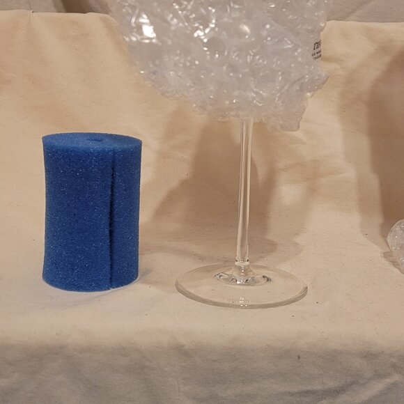 Brand New Tiffany & Co. Crystal Champagne Flutes in Box, Still Bubbled Wrapped - Picture 4 of 16